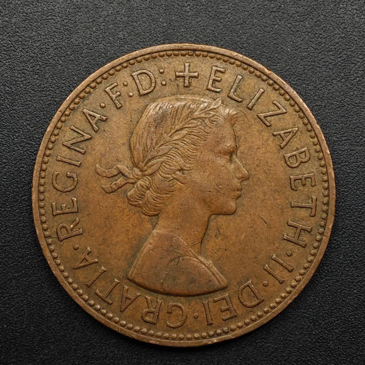 【淘币小摊】实时拍第八百九十三拍   散币场    每周一统一发货 英国1966年一便士铜币