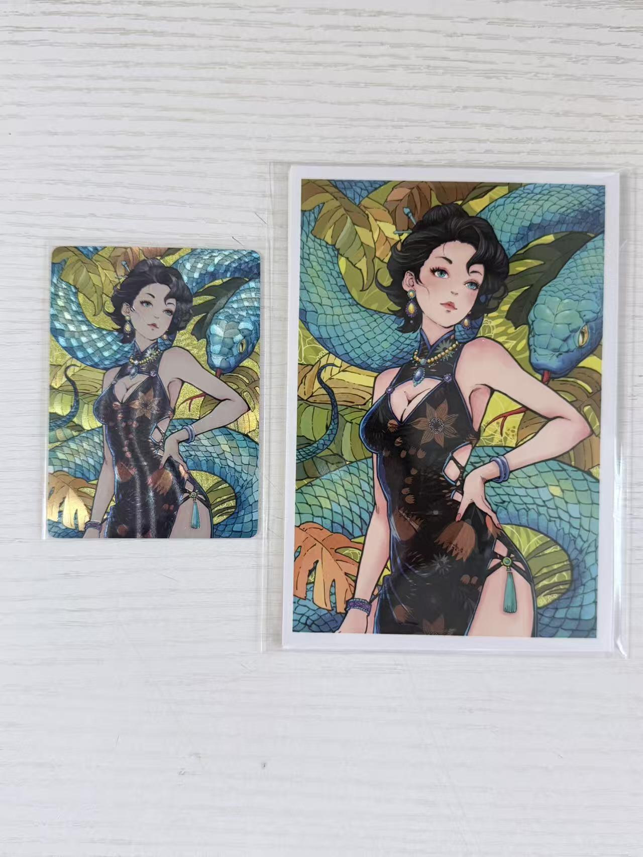 NO.30 好又多金牌大场，每周一站式配齐，方便凑单！（周6晚9点截拍，卖家送拍0抽成！） 【081/399编】小花瓣 摩点祖师爷 小安&老肥阳 乙巳蛇女郎 冷烫粗闪+明信片5张