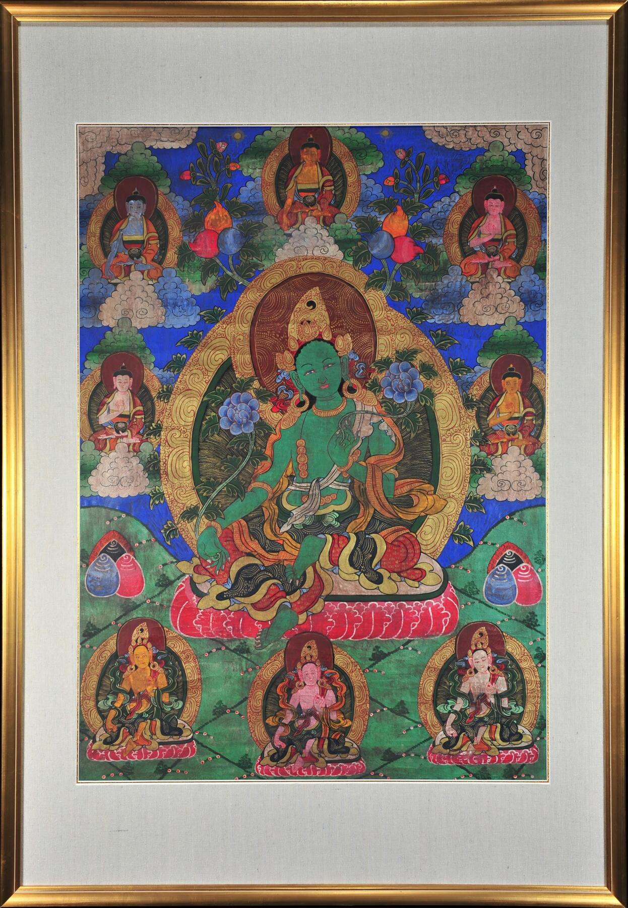 碧月说宝.雪域莲花开（二） 清代 绿度母唐卡