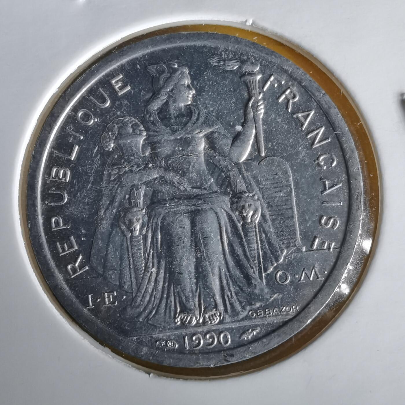 沼泽如烟--第1061场 法属新喀里多尼亚1990年2法郎