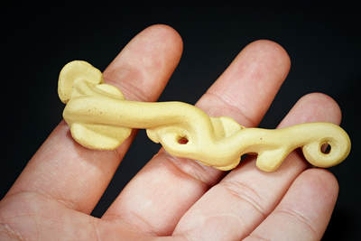 上海都达杂项专场102【全场包邮】  紫砂段泥灵芝如意把件97-212