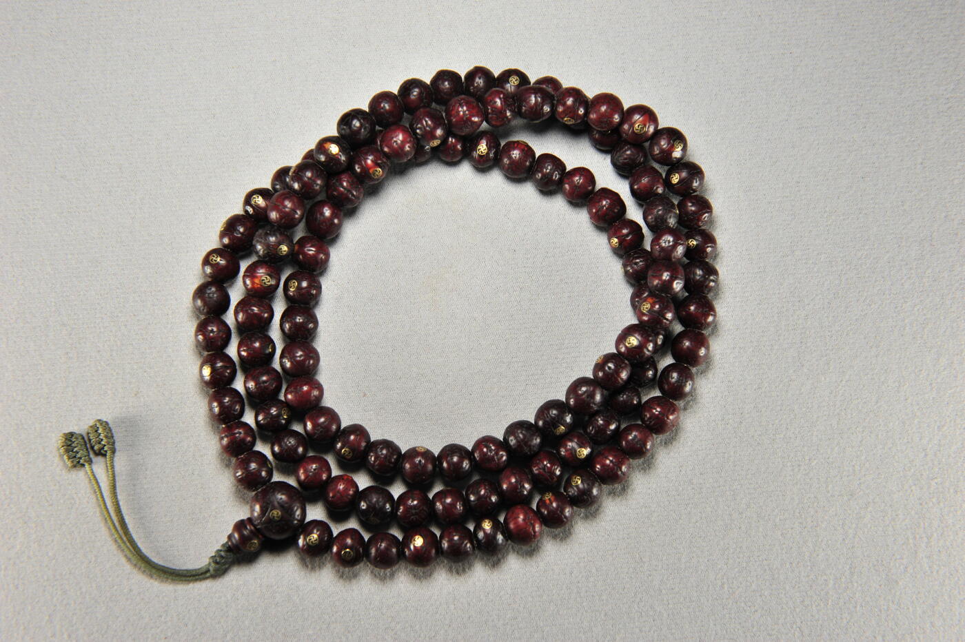 碧月说宝.雪域莲花开（二） 清代 包浆凤眼菩提嵌“万字真言”108念珠