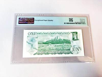 【Blue Auction】世界纸币精拍第811期——18级TOP拍卖/信誉/品质/专业/高效💫 【无47】加拿大 1973年1元 PMG67EPQ 