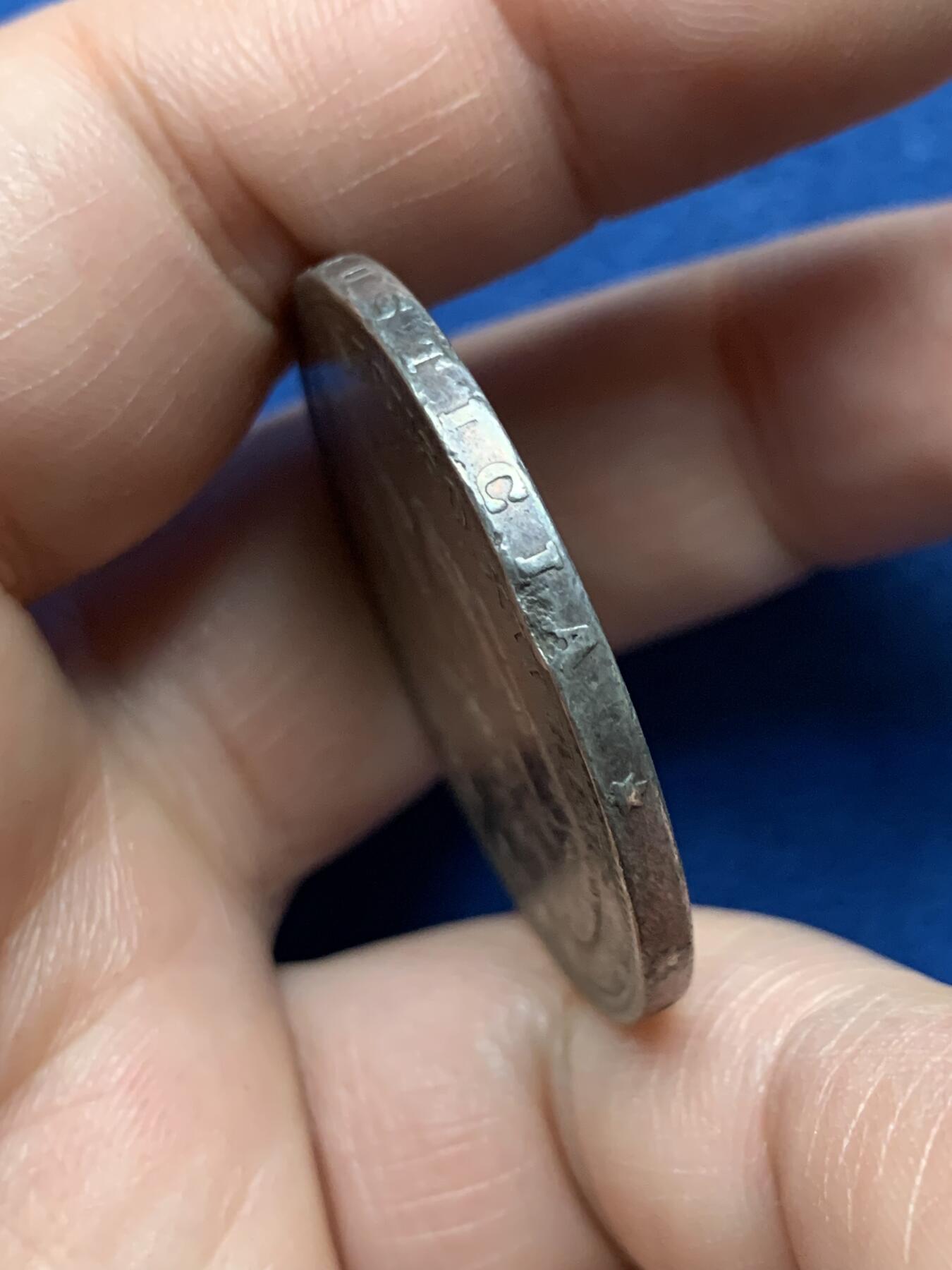 《竞宝斋》第481场 周日，周一 2场连拍 （全场包邮）20级店铺 欢迎送拍 西班牙1875年阿方索十二世5比塞塔银币