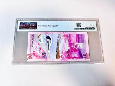 【Blue Auction】世界纸币精拍第811期——18级TOP拍卖/信誉/品质/专业/高效💫 【获奖钞 A/1首发冠 倒置号】百慕大2024年5元 PMG67EPQ 