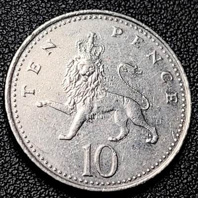 泉币菌-第228场-三月三 上巳节专场 拍品多 请提前出价 - 千禧年 英国10便士铜镍币 24.5mm 伊丽莎白二世女王 皇冠狮子