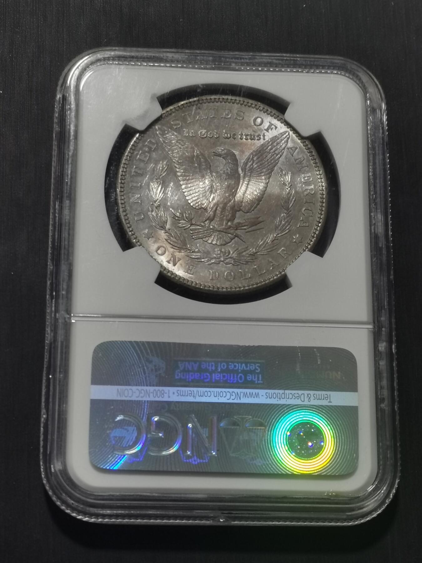 天下钱庄专场欢迎参拍 1903特年美国摩根一美元银币，NGC MS62