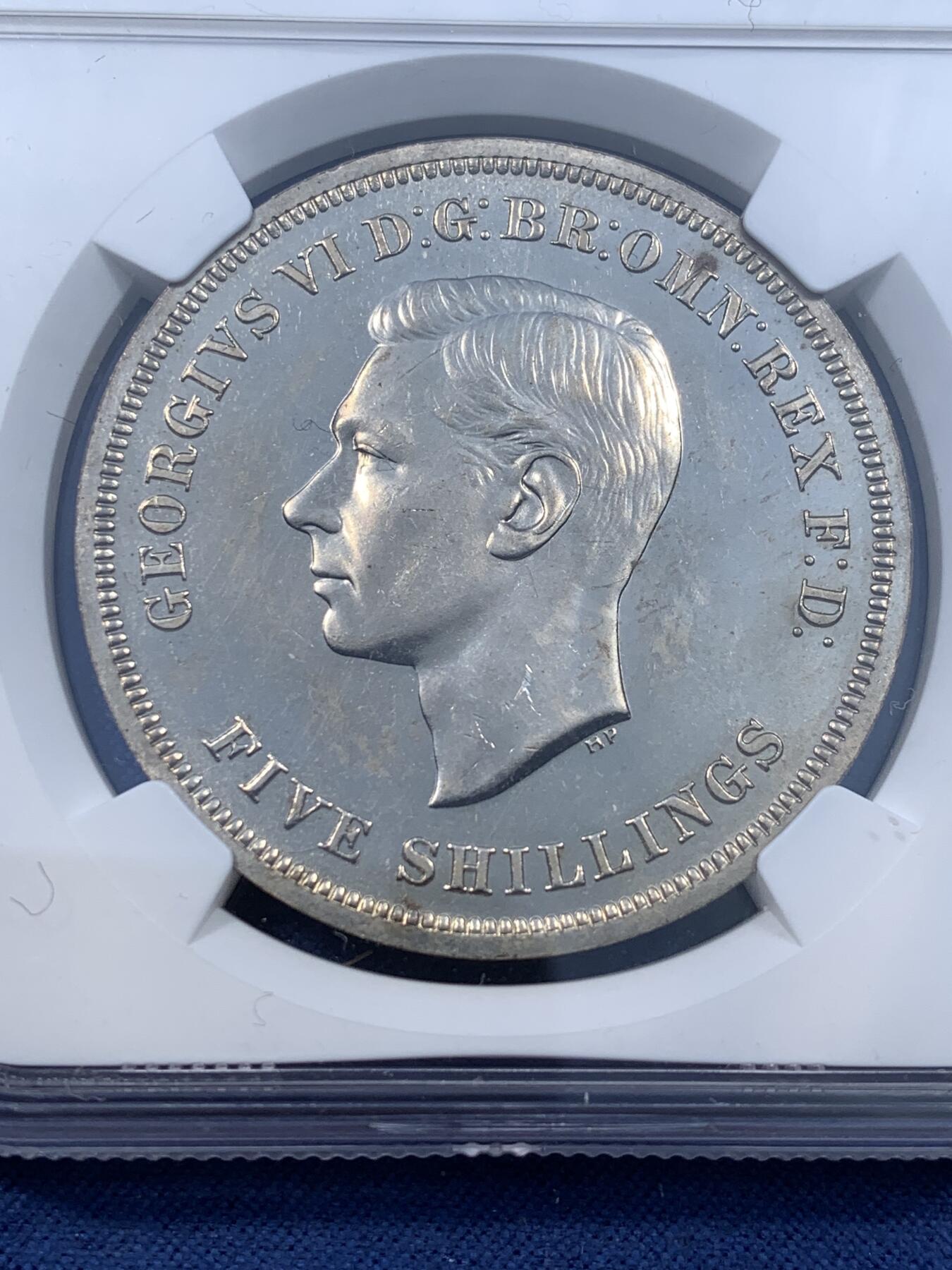 《竞宝斋》第481场 周日，周一 2场连拍 （全场包邮）20级店铺 欢迎送拍 NGC PL62 英国1951年“最后的马剑”镍币