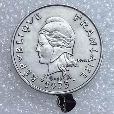 第一海外回流一元起拍收藏 散集专场  第311期 吊坠款 法属新赫布里底1975年20法郎镍币