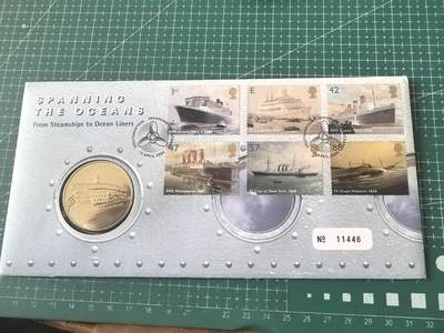 轻松集币无压力 英国玛丽2号邮轮官方首日封