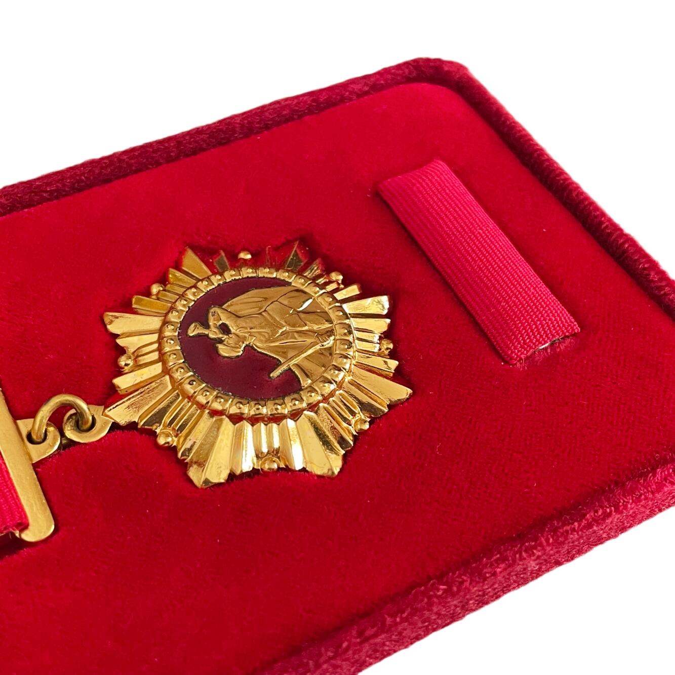 朝鲜高层配享铜质镀金版本 朝鲜祖国解放奖章 高级版本极品品相