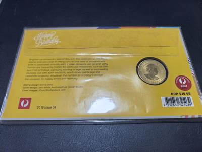 长老汇马年精选第十八场拍卖 2019澳大利亚生日祝福邮币封首日封，含2019同名1元彩色铜镍币1枚，发行价19.95澳元