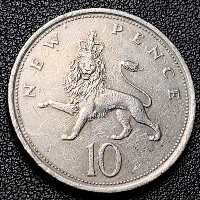 泉币菌-第228场-三月三 上巳节专场 拍品多 请提前出价 - 英国10便士铜镍币 28.5mm 伊丽莎白二世女王 皇冠狮子