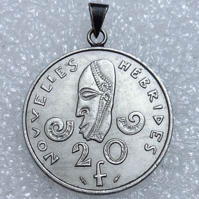 第一海外回流一元起拍收藏 散集专场  第311期 吊坠款 法属新赫布里底1975年20法郎镍币
