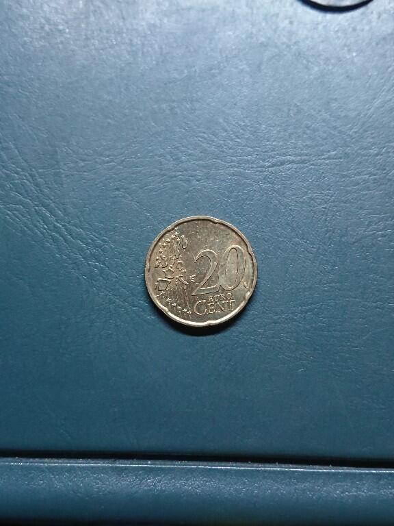 松南世界钱币——260420 法国20分欧元铜币