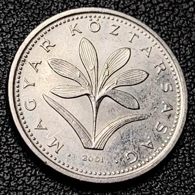 泉币菌-第228场-三月三 上巳节专场 拍品多 请提前出价 2001 匈牙利2福林 铜镍硬币 19MM