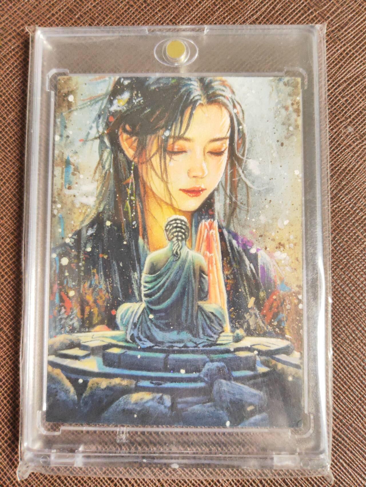 第112期阳大大卡牌拍卖第112期（持续收拍品，周六晚上九点截拍，进群福利早知道） 【特效手绘卡】大乔 佛前不语 手绘盒里拆出 特效拉满非常漂亮色手绘卡1/1