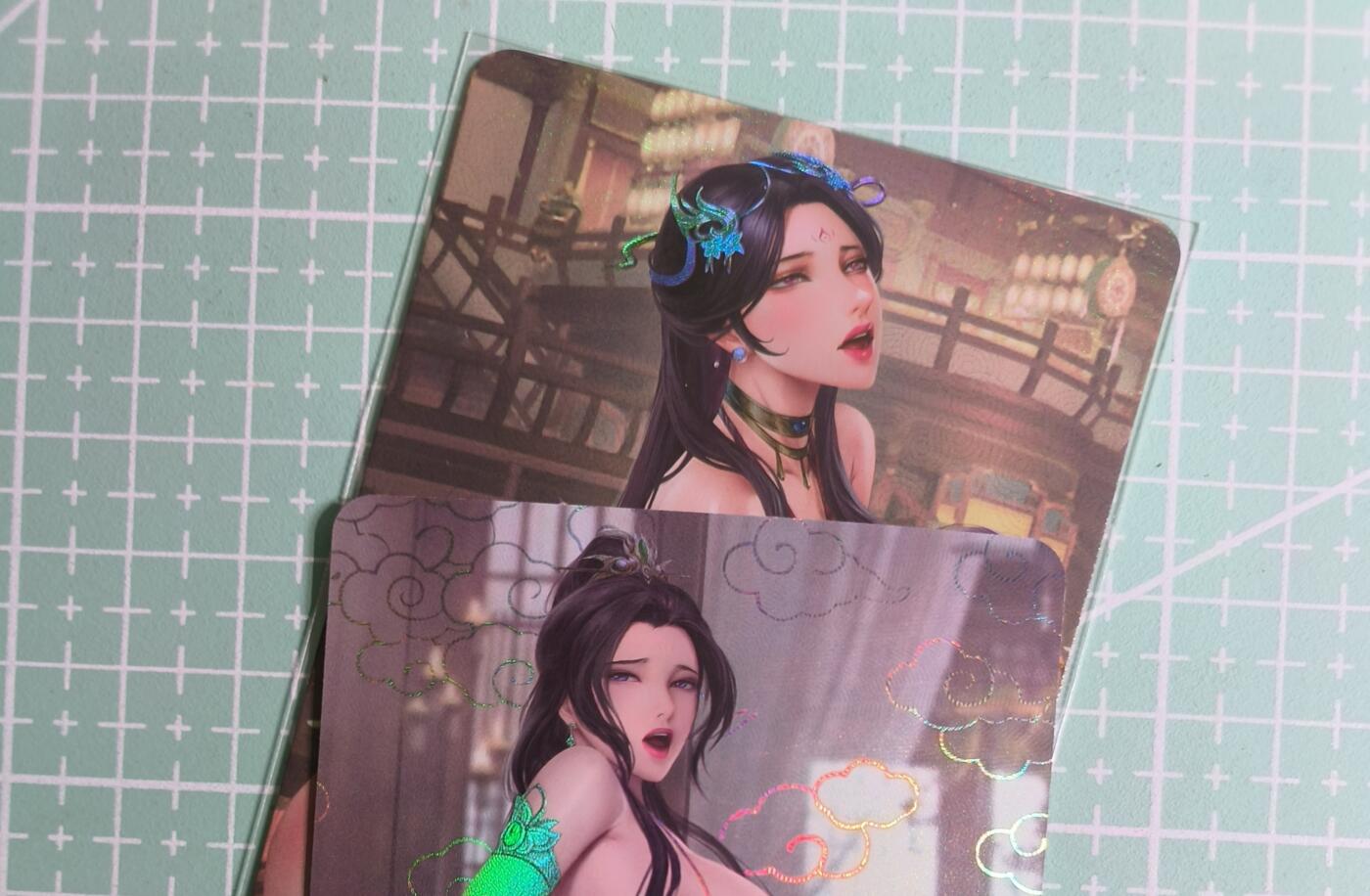 C先生卡牌 第27期 持续收拍品中…零手续费代拍 【彩闪】墨卡文化《古风系列》2张 艺术