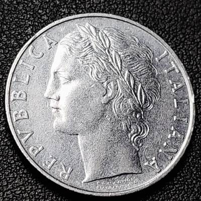 泉币菌-第228场-三月三 上巳节专场 拍品多 请提前出价 意大利早期100里拉 月亮和记忆女神密涅瓦 不锈钢币 27.8mm