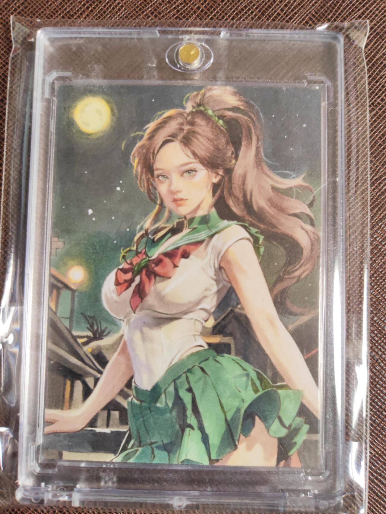 第112期阳大大卡牌拍卖第112期（持续收拍品，周六晚上九点截拍，进群福利早知道） 【手绘卡】小V梦 月下胧情  手绘盒里拆出 绝色手绘卡1/1