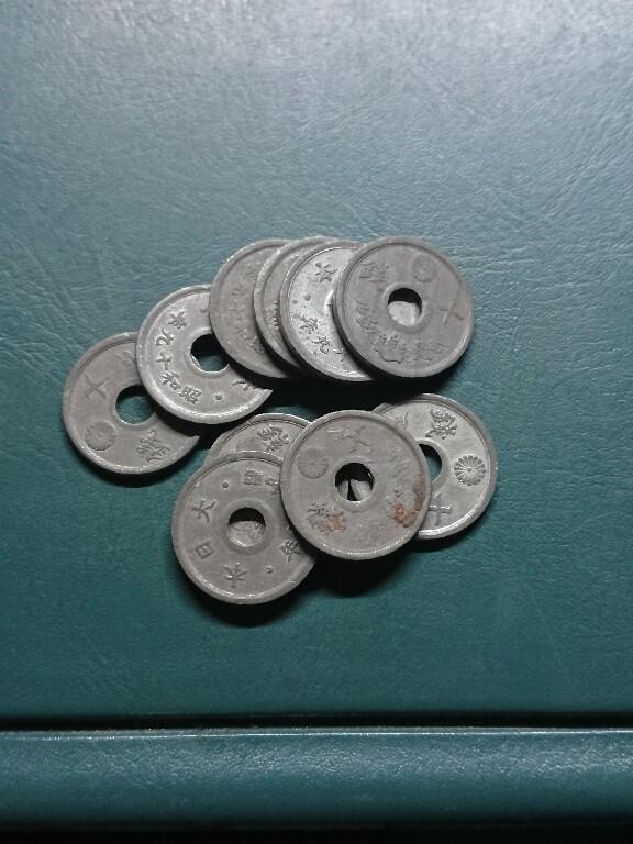 松南世界钱币——260420 日本二战后期10钱锡币10枚