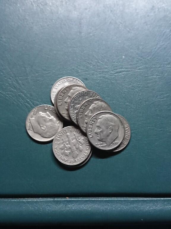 松南世界钱币——260420 美国10分镍币10枚合计1美元3