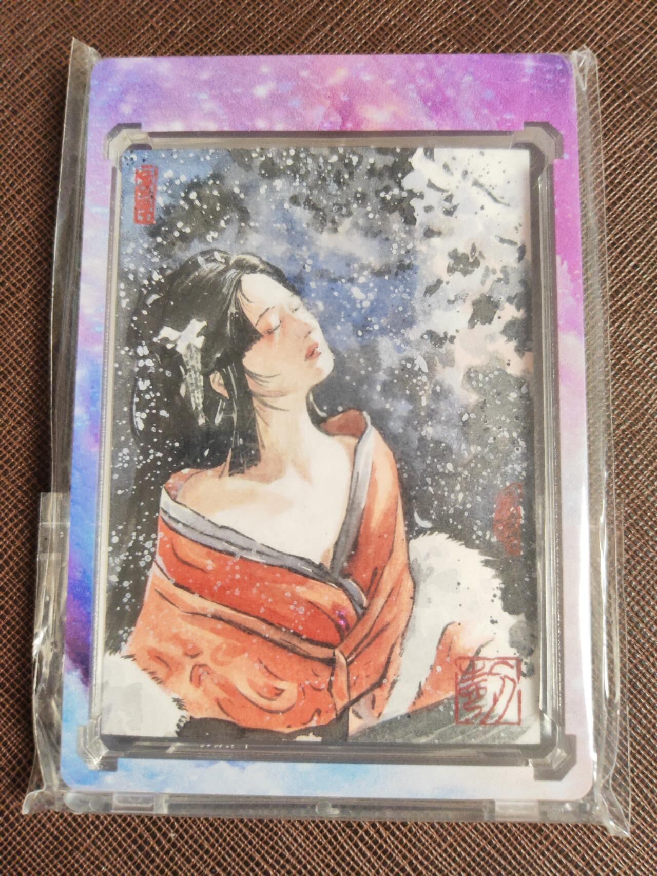 第112期阳大大卡牌拍卖第112期（持续收拍品，周六晚上九点截拍，进群福利早知道） 【手绘卡】青枫 昭君出塞 手绘盒里拆出 绝色手绘卡1/1