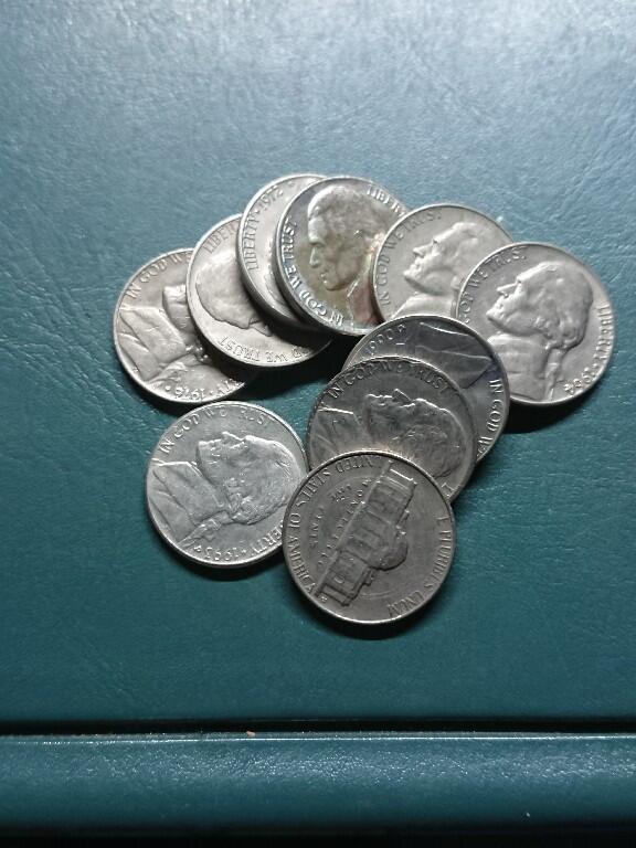 松南世界钱币——260420 美国5分镍币10枚合计50美分3