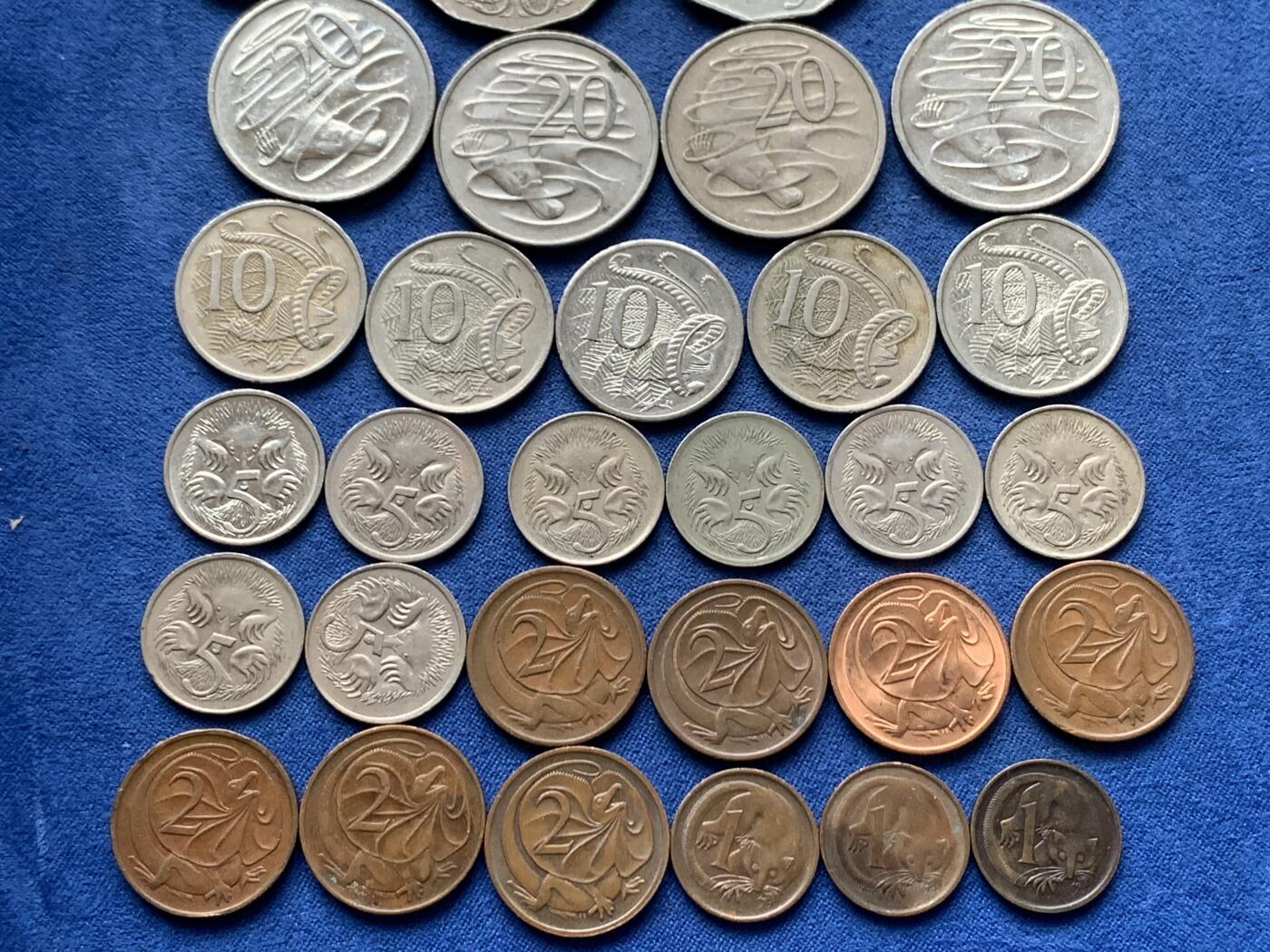 《竞宝斋》第481场 周日，周一 2场连拍 （全场包邮）20级店铺 欢迎送拍 40枚一组 澳大利亚硬币 细节见图