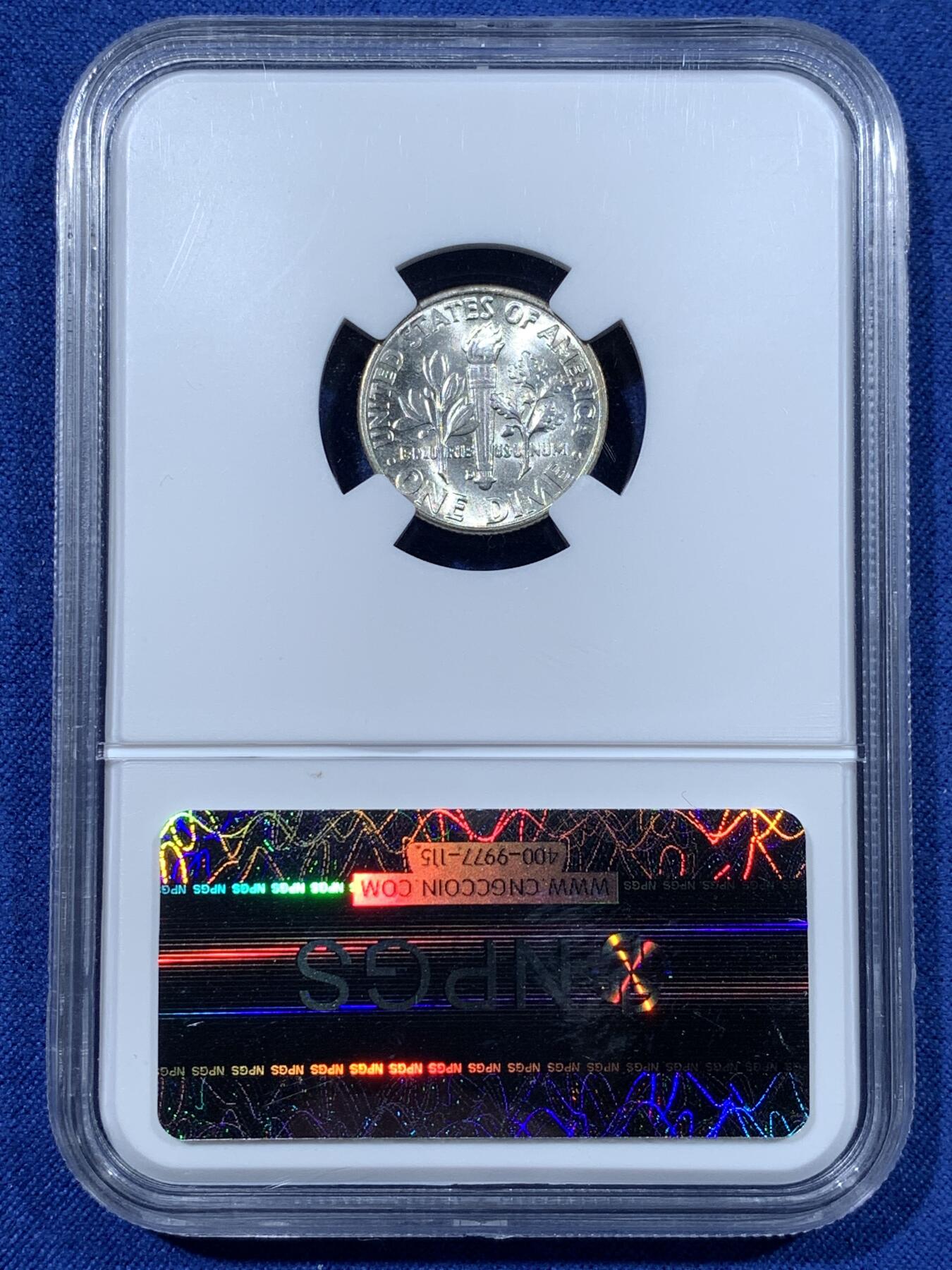 《竞宝斋》第481场 周日，周一 2场连拍 （全场包邮）20级店铺 欢迎送拍 两枚一组 1959年美国罗斯福10美分银币，Ag.900银，每枚2.5克