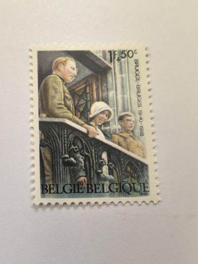 杂票 比利时邮票 国王一家 二战胜利1枚新