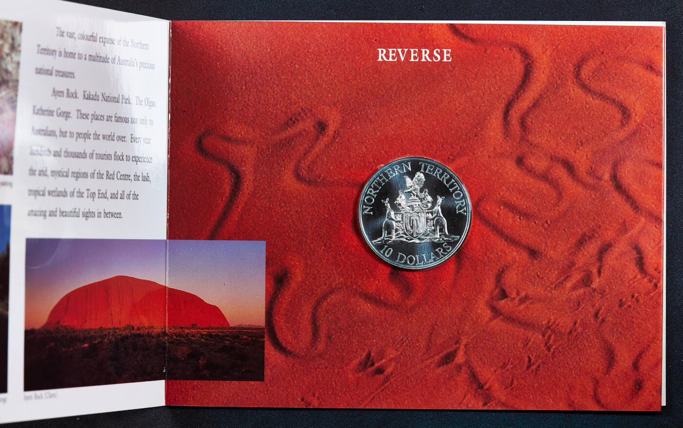 【俄甄集藏】满园春色-2026年(051)04-22星期三 晚 19:30 全场包邮 澳大利亚1992年行政区系列-北领地10元册装银币，带证，重20克，925银，发行量24164枚