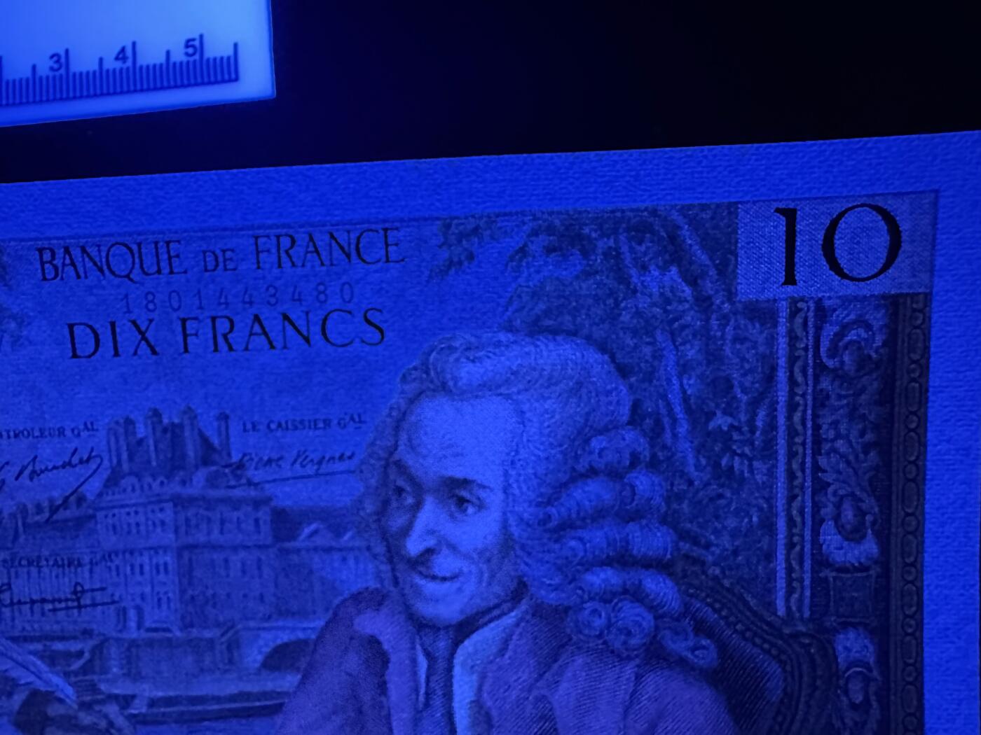 《外钞收藏家》第六百二十八期（精品百拍场）（长期征集拍品、欢迎藏友们联系合作） 德国末版马克2张+法国10法郎一起 10马克全新其他非全新