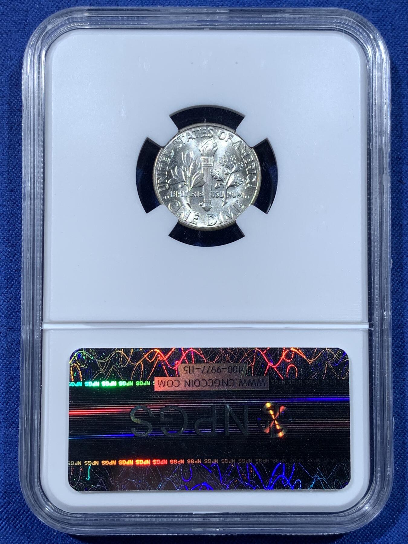 《竞宝斋》第481场 周日，周一 2场连拍 （全场包邮）20级店铺 欢迎送拍 两枚一组 1959年美国罗斯福10美分银币，Ag.900银，每枚2.5克