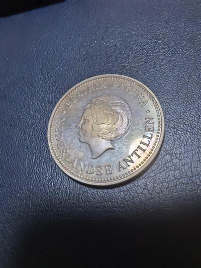 长老汇马年精选第十九场拍卖 荷属安德列斯群岛1982年50盾精制银币 伊曼纽尔犹太教堂 925银25克 发行量：1万 带盒，盒子有裂