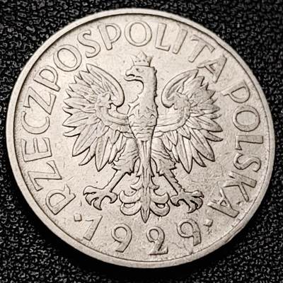 泉币菌-第228场-三月三 上巳节专场 拍品多 请提前出价 1929年 波兰 1兹罗提 镍制硬币 25毫米 7克 皇冠飞鹰 铜钱纪念币