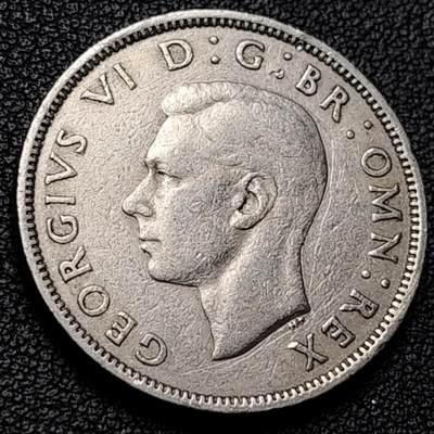 泉币菌-第228场-三月三 上巳节专场 拍品多 请提前出价 英国大镍币 英国1951年2先令 弗洛林 乔治六世 28.3mm 