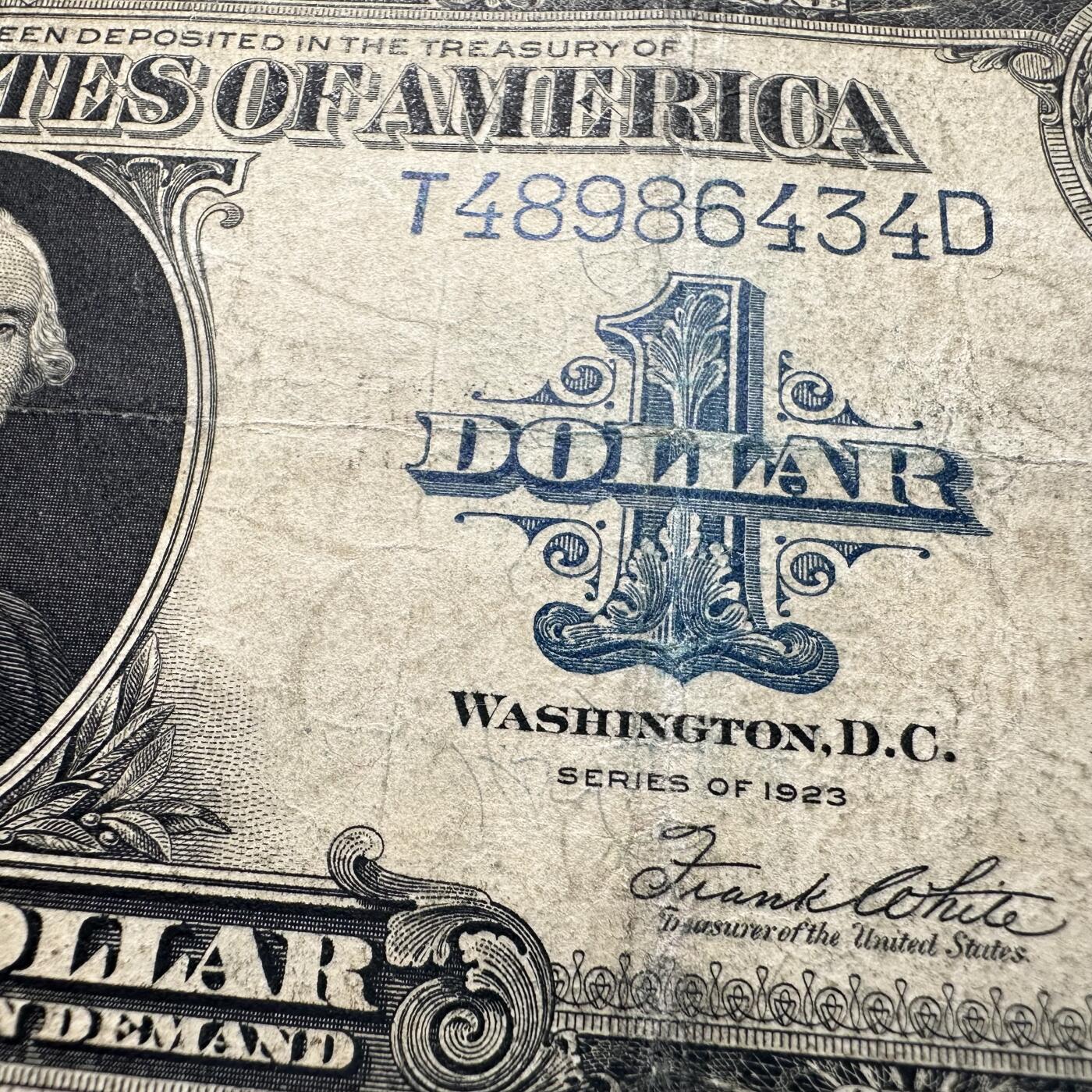 🌹外币初藏🌹🐯2026年第44场   每周二四六晚8️⃣点  世界硬币 美国 1923年 1美元银币券 大尺寸美元，当时可兑换摩根和平