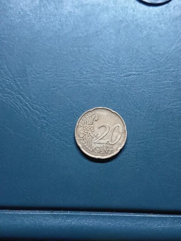 松南世界钱币——260420 意大利20分欧元铜币