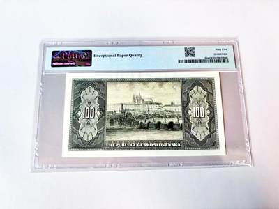 【Blue Auction】世界纸币精拍第811期——18级TOP拍卖/信誉/品质/专业/高效💫 【实钞】捷斯 1945年100克朗 PMG65EPQ 