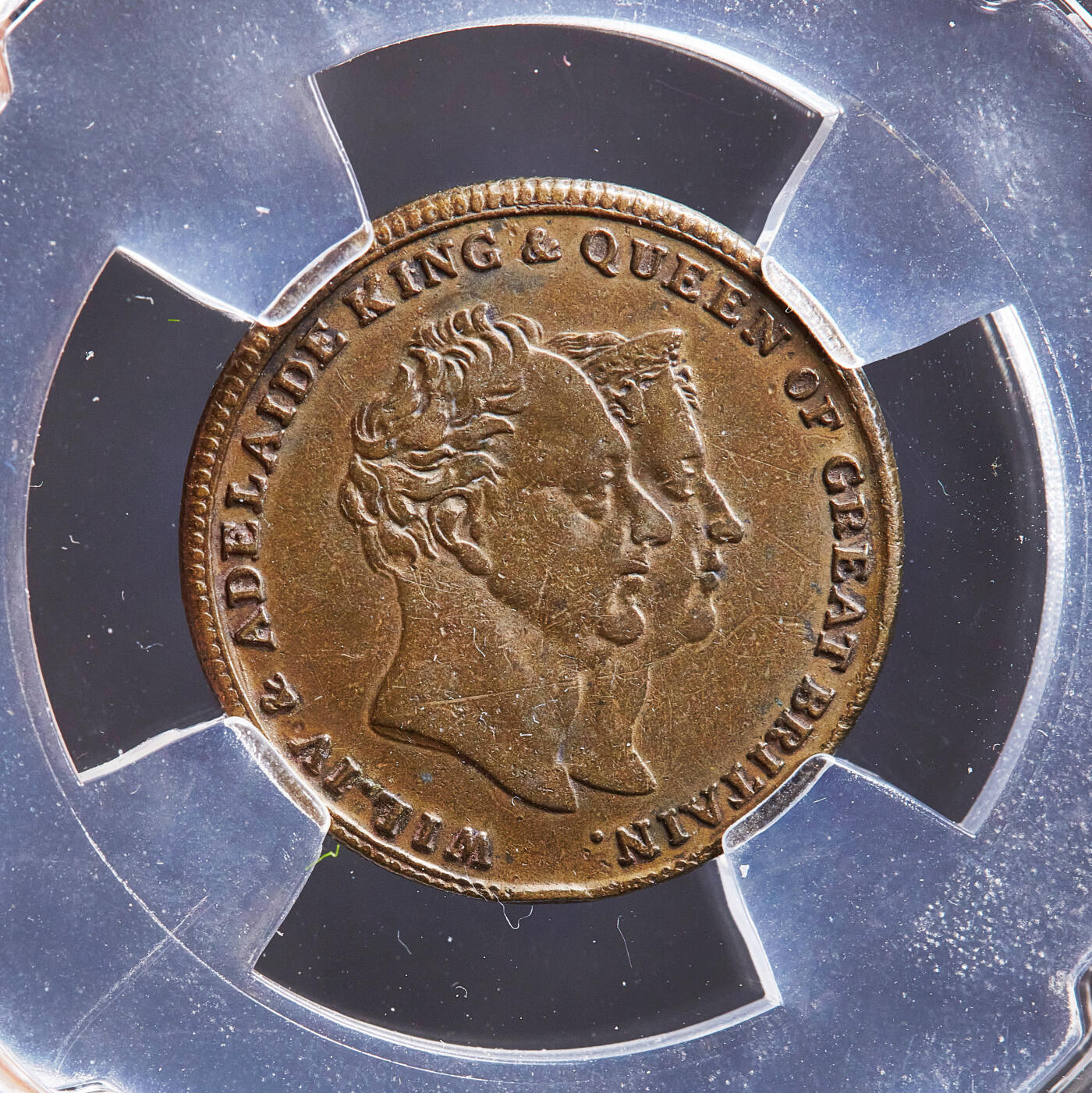 【俄甄集藏】满园春色-2026年(051)04-22星期三 晚 19:30 全场包邮 英国1831年纪念乔治四世加冕纪念铜章，信泰 XF45，稀少品种