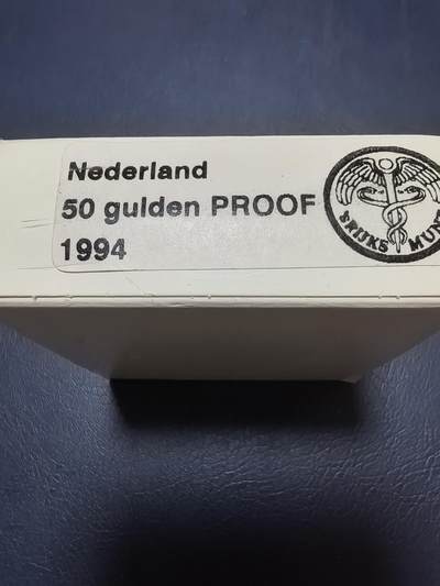 长老汇马年精选第十九场拍卖 荷兰1994年50盾精制银币 马斯特里赫特条约 925银25克 发行量：2万4千5百 盒证全