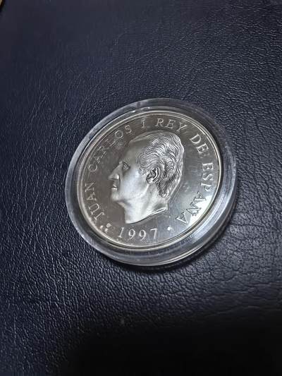 长老汇马年精选第十九场拍卖 西班牙1997年1000比塞塔精制银币 安东尼奥·卡诺瓦斯·德尔·卡斯蒂略（政治家和历史学家逝世100周年 925银13.5克 发行量：2万 盒证全