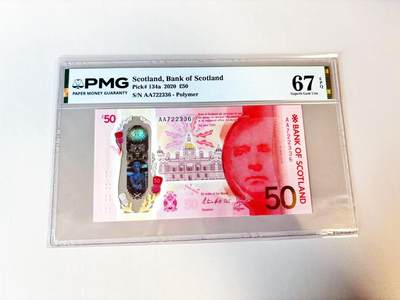 【Blue Auction】世界纸币精拍第811期——18级TOP拍卖/信誉/品质/专业/高效💫 - 【AA】苏格兰 2020年50镑 PMG67EPQ 