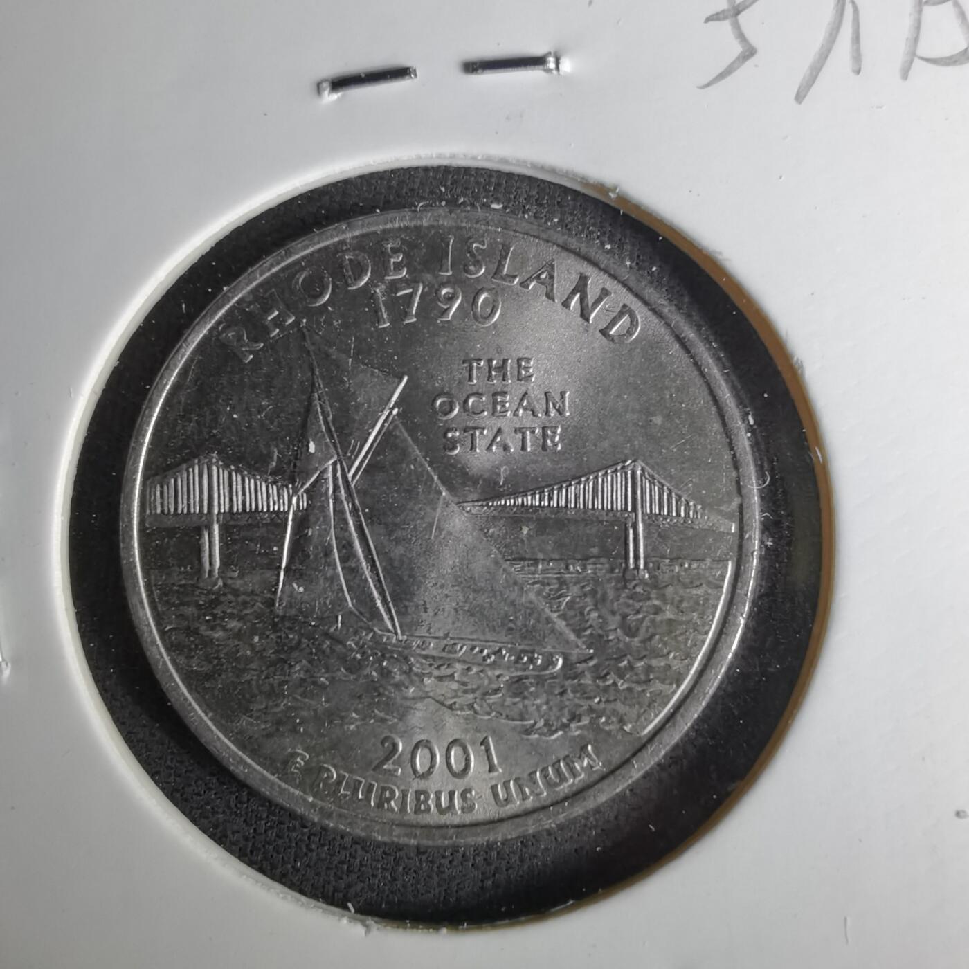 沼泽如烟--第1057场 美国2001年25分纪念币