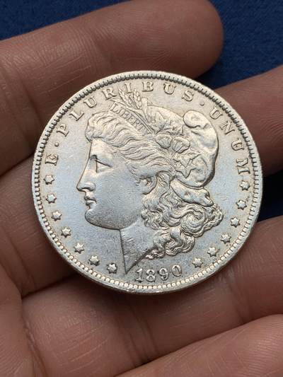 《竞宝斋》第481场 周日，周一 2场连拍 （全场包邮）20级店铺 欢迎送拍 - 美国1890年摩根1美元银币