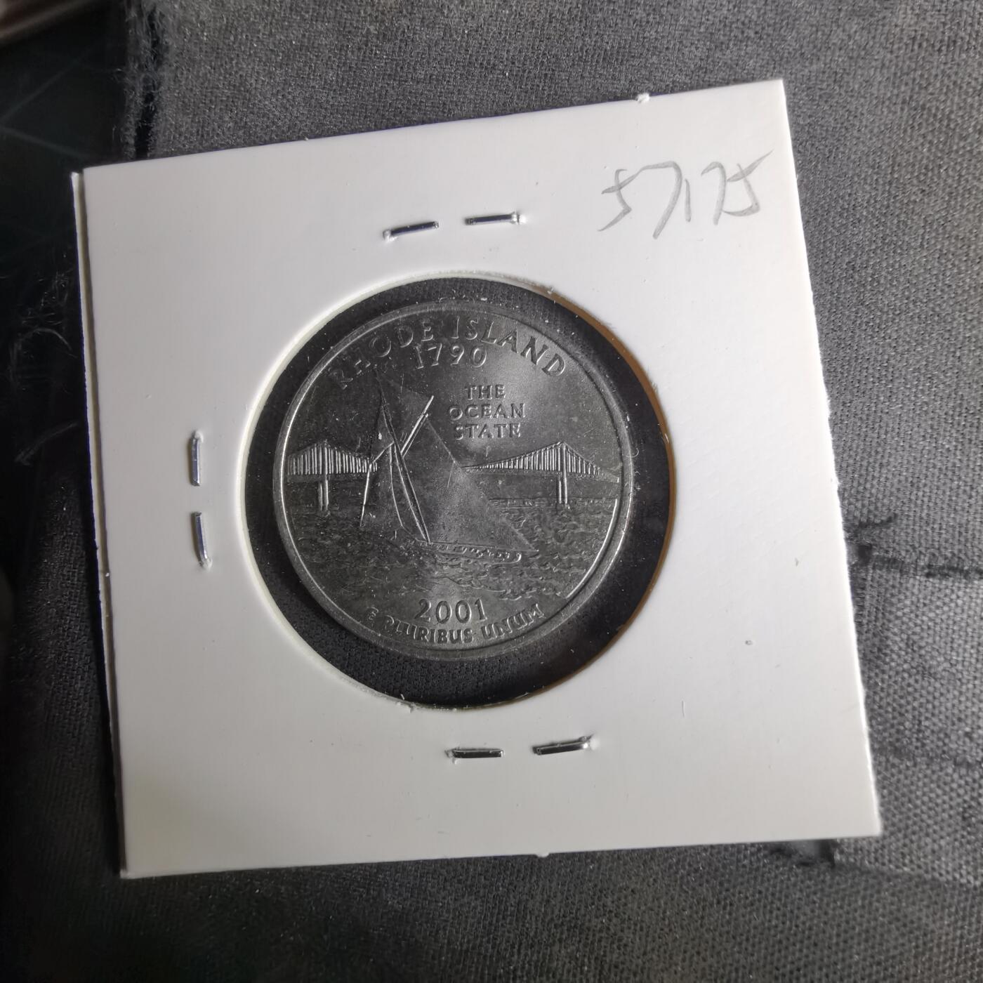 沼泽如烟--第1057场 美国2001年25分纪念币