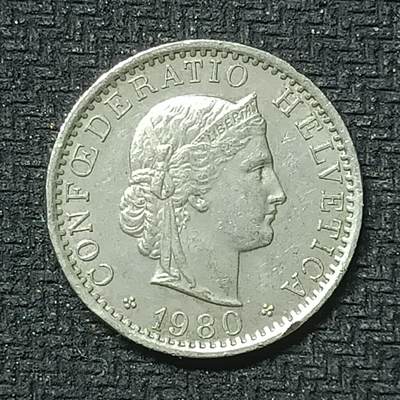 逸泉钱币2026第十九场世界钱币纪念币B2310-2754 2421瑞士1980年20分