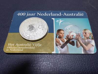 长老汇马年精选第十九场拍卖 荷兰2006年5欧元普制银币 荷兰和澳大利亚友谊400周年 925银11.9克 小卡装
