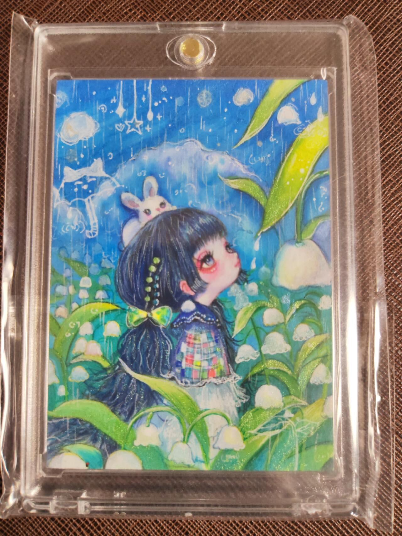 第112期阳大大卡牌拍卖第112期（持续收拍品，周六晚上九点截拍，进群福利早知道） 【特效手绘卡】香蕉 雨天叮咚  手绘盒里拆出 绝色手绘卡1/1